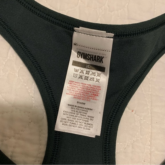Gymshark size Large Fit Seamless sports bra green racerback unpadded - Picture 4 of 8